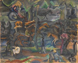 Riders and Strollers in the Park by Georges Karpeles